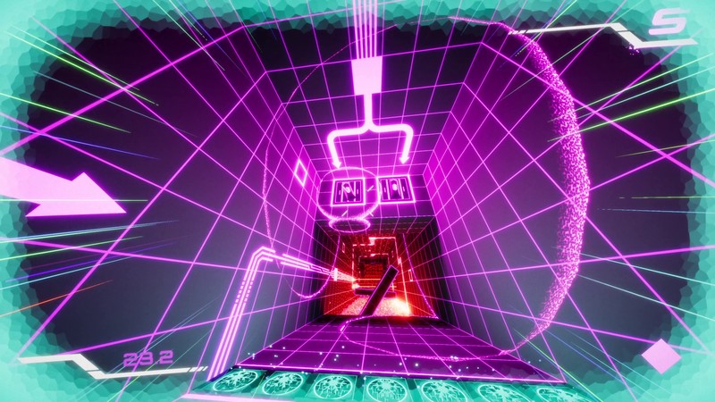 A branching neon obstacle course in LightQb